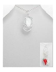 CZ Pendant Necklace In Sterling Silver