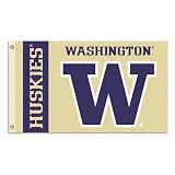 NCAA Washington Huskies 3-by-5 Foot Flag with Grommets