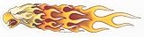 Screaming Eagle with Flames Vinyl Decal Sticker