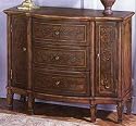 Alligator Hand Painted Finish Console Cabinet