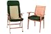 Sunlounger Cushion: shower proof: washable covers: blue/green colours