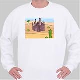 Sweatshirt with architectural, structure, castle, cactus, palace, desert, sand, monument, cacti, building,
