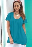 Jessica London Plus Size Top with Draped Front