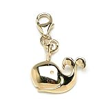 Whale Charm in 14K Yellow Gold - Small
