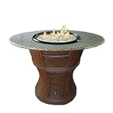 41HEHx3xxrL. SL160  California Outdoor Concepts Tradewinds Granite Top Fire Pit   Bar Height, Granite Type: Pebble, Firebowl Accent: Copper Glass