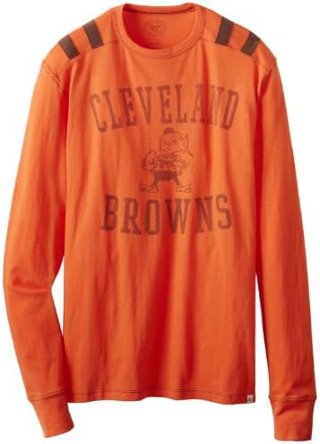 NFL Cleveland Browns Men's Bruiser Long Sleeve Tee, Small, Carrot
