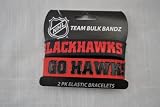 Chicago Blackhawks Logo NHL extra wide Bulky Bandz Bracelet 2 pack *NEW*