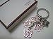 COACH PINK BUTTERFLY CHARM KEYCHAIN KEY FOB CHAIN
