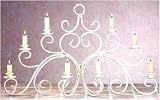 DISTRESSED WROUGHT IRON WALL CANDELABRA CANDLE SCONCE