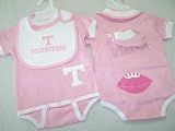 Tennessee Volunteers Baby Pink Onesie, Bib, and Booties