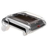 George Foreman GR19BW Contemporary Design Grill with Bun Warmer, Silver