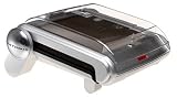Product details for George Foreman GR19BW Contemporary Design Grill with Bun Warmer, Silver
