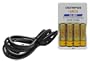 Olympus B-50SU 4 AA NiMH Batteries and Charger