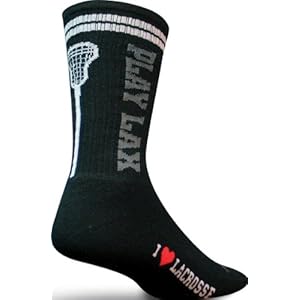 Sockguy Play LAX Black Lacrosse Socks BLACK/WHITE S/M