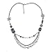 Rock and Flower 3-Chain Necklace
