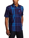 Generra Mens Plaid Woven Shirt, Navy Combo, X-Large