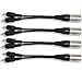 GLS Audio 6 Inch Patch Y Cable Cords - XLR Male To Dual RCA Male Cables - 6