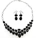 Necklace & Earring Set Sterling Silver Black Onyx Jewelry