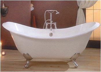 Buy Regency Bathtub (Drilled) - Polished Nickel Legs - (Cheviot Bathtubs, Plumbing, Bathtubs Showers & Saunas, Bathtubs, Clawfoot Bathtubs)