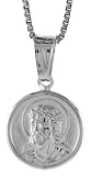 Sterling Silver Hollow Jesus Medal