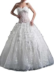 Beaded Applique Lace  Tulle  Ball Gown  Dress