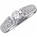 14Kt White Gold Ladies Diamond Engagement Ring (Center stone is not included)