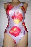 Basic One Piece Girls Swimsuit Tank Lycra Print Crotch Linned