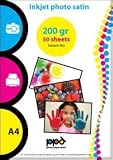 A4 Inkjet Satin Photo Paper - Instant Dry - 200gsm x 50 sheet