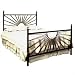El Sol Bed with Frame Metal Finish: Aged Iron, Size: Full