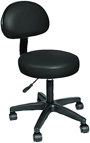 NRG Rolling Adjustable Stool with Removable Back Rest