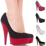 Women Platform High Heels Ladies Red Suede Pumps Court Shoes with shoeFashionista Boutique Bag