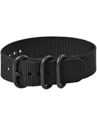 Premium 24mm 3-ring PVD Solid Black Urban Military Nylon Nato Watch Strap G-10 Fits All Watches!!!