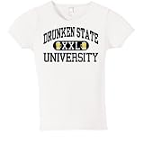 Drunken State University - Beer, Drinking, Coffee, and Drug Jr. Miss Fitted Tee