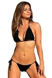 Black French Riviera Crochet Bikini
