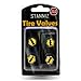 Stanniz(TM) Keychain + Yellow Bat Anti Theft Wheel Tire Metal Alloy Stem Valve Cap