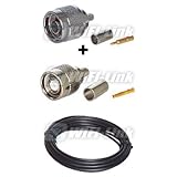 Low Loss 200 Pre-assembled N male to RP (Reverse Polarity) TNC Male 3 Ft. Cable for Linksys