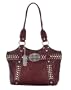 American West Vegas Nights Zip Top Tote - Wine Red