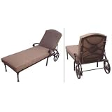 Darlee Ten Star Cast Aluminum Chaise Lounge With Cushions