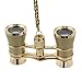 OPO Opera Theater Horse Racing Glasses Binocular Telescope Chain Necklace (Gold with Gold Trim) 3X25