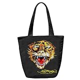 Ed Hardy Ness Tiger Tote Handbag Purse ~ Khaki Green In Color Reviewed