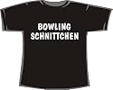 ACHTUNG! TAILLIERTES FRAUEN T-SHIRT: Bowling Schnittchen; Frauen T-Shirt schwarz