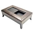 Dark Brown Cocktail Ottoman with Drawer By Wholesale Interiors