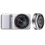 Sony NEX3KS Alpha NEX-3K 14.2MP Compact Interchangeable Lens HD Digital Camera with 18-55mm Lens in Silver and SEL16F28 16mm f/2.8 Wide-Angle Lens