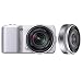 Sony NEX3KS Alpha NEX-3K 14.2MP Compact Interchangeable Lens HD Digital Camera with 18-55mm Lens in Silver and SEL16F28 16mm f/2.8 Wide-Angle Lens