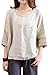 Soojun Women's Essential Casual Loose Solid Cotton Linen Tops Blouses