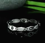 DIAMOND EYE LINKED SOLID STAINLESS STEEL BRACELET .4 x 8