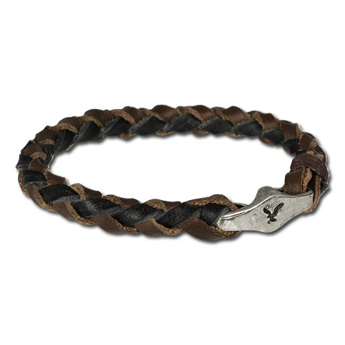 SilberDream Leather Bracelet with metal closure fits all sizes up to 8'' Women / Men Leather Bracelets genuine Leather LA0050B
