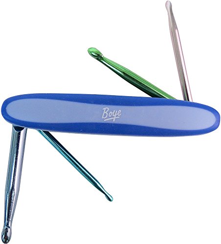 Boye 4-n-1 easy to carry crochet hook tool (purple)