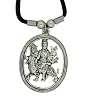 Hindu Jewelry: White Metal Durga Necklace