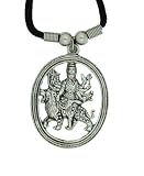 Hindu Jewelry: White Metal Durga Necklace